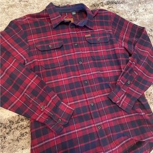Orvis Men's Big Bear Heavy Weight Flannel Shirt Red Size Large
